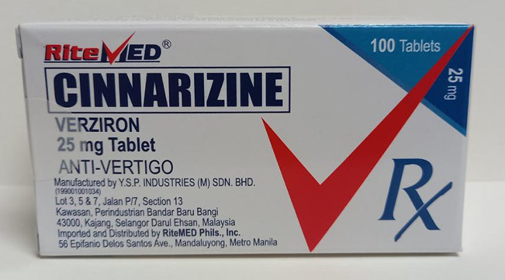 RM CINNARIZINE 25MGTAB100BOX VERZIRON